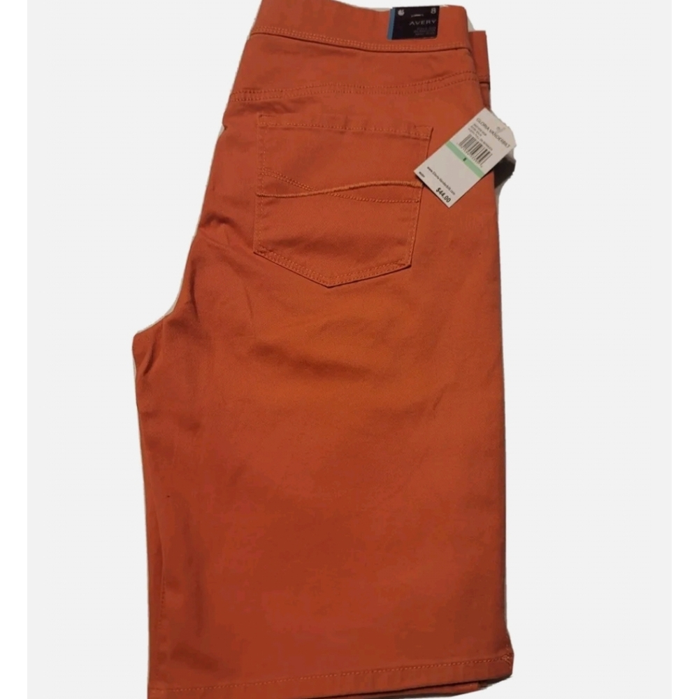 Gloria Vanderbilt Pull On Mid-Rise Avery Bermuda Shorts Womens Size 8 NWT